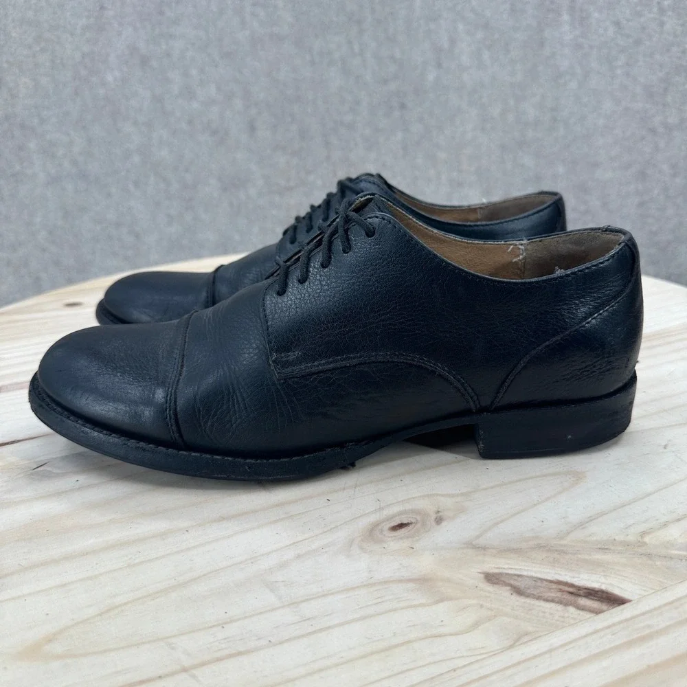 Frye Black Leather Cap‎ Toe Oxford Shoes Mens 9.5 B Dress Derby